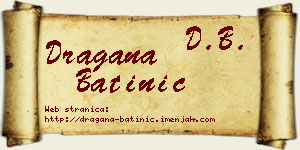 Dragana Batinić vizit kartica